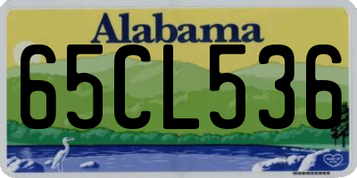 AL license plate 65CL536