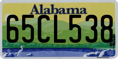 AL license plate 65CL538