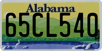 AL license plate 65CL540