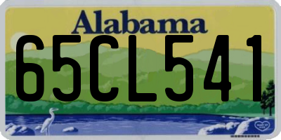 AL license plate 65CL541