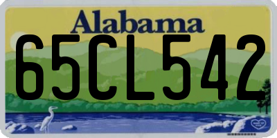AL license plate 65CL542