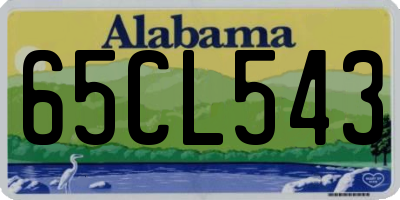 AL license plate 65CL543