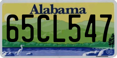 AL license plate 65CL547