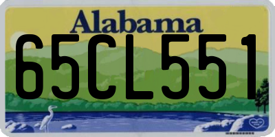 AL license plate 65CL551