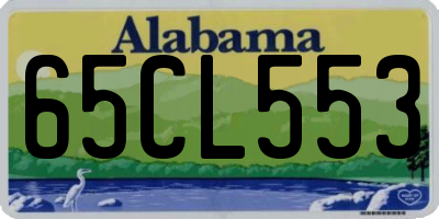 AL license plate 65CL553