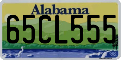 AL license plate 65CL555