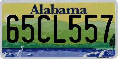 AL license plate 65CL557