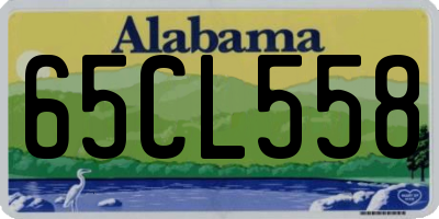 AL license plate 65CL558