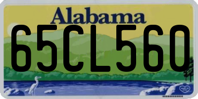 AL license plate 65CL560