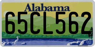 AL license plate 65CL562