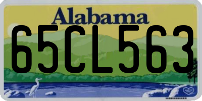 AL license plate 65CL563