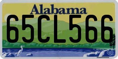 AL license plate 65CL566