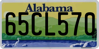 AL license plate 65CL570