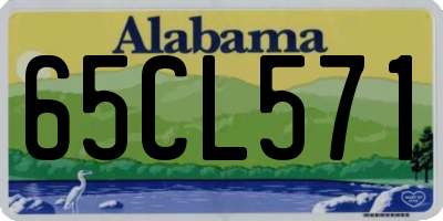 AL license plate 65CL571