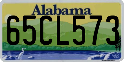 AL license plate 65CL573