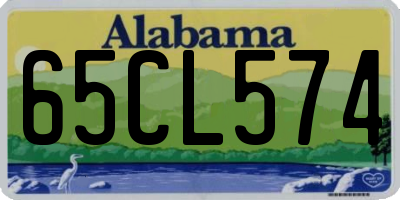 AL license plate 65CL574