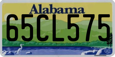 AL license plate 65CL575