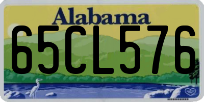AL license plate 65CL576