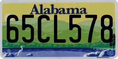 AL license plate 65CL578