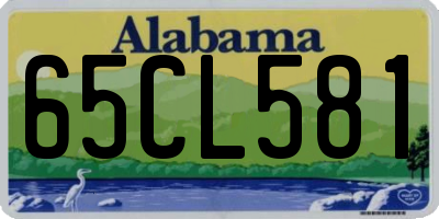 AL license plate 65CL581