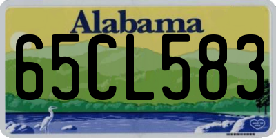 AL license plate 65CL583