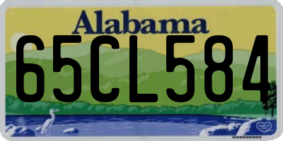 AL license plate 65CL584