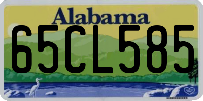AL license plate 65CL585