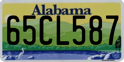 AL license plate 65CL587