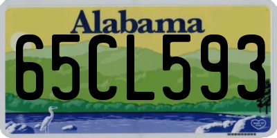 AL license plate 65CL593