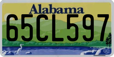 AL license plate 65CL597