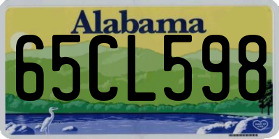 AL license plate 65CL598
