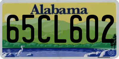 AL license plate 65CL602