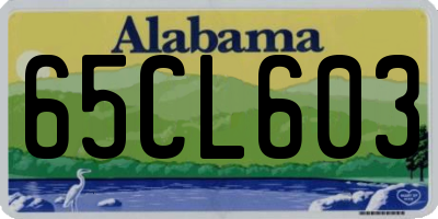 AL license plate 65CL603