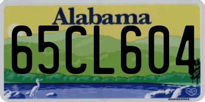 AL license plate 65CL604