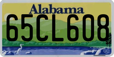 AL license plate 65CL608