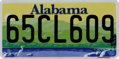 AL license plate 65CL609