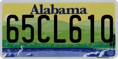AL license plate 65CL610