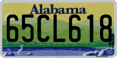 AL license plate 65CL618