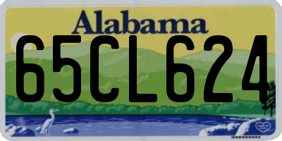 AL license plate 65CL624