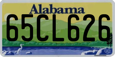 AL license plate 65CL626