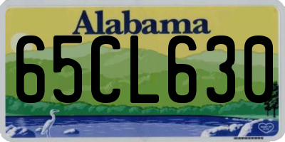 AL license plate 65CL630
