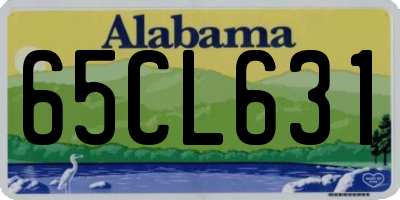AL license plate 65CL631