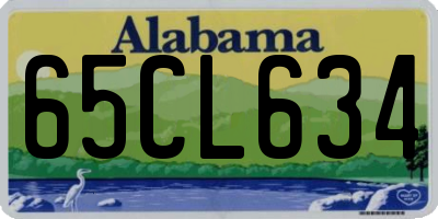 AL license plate 65CL634