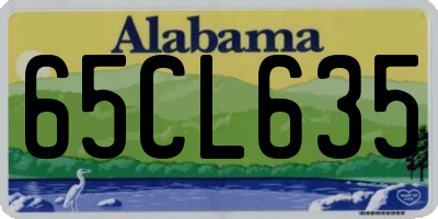 AL license plate 65CL635