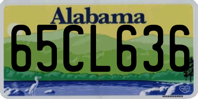 AL license plate 65CL636