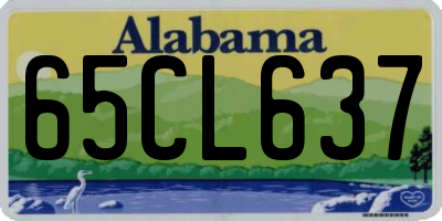 AL license plate 65CL637