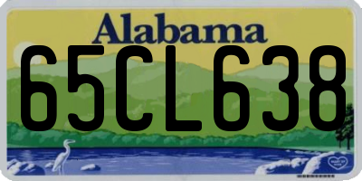 AL license plate 65CL638
