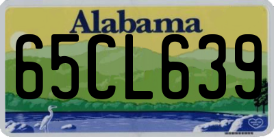 AL license plate 65CL639