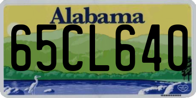 AL license plate 65CL640