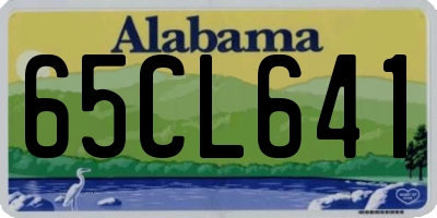AL license plate 65CL641
